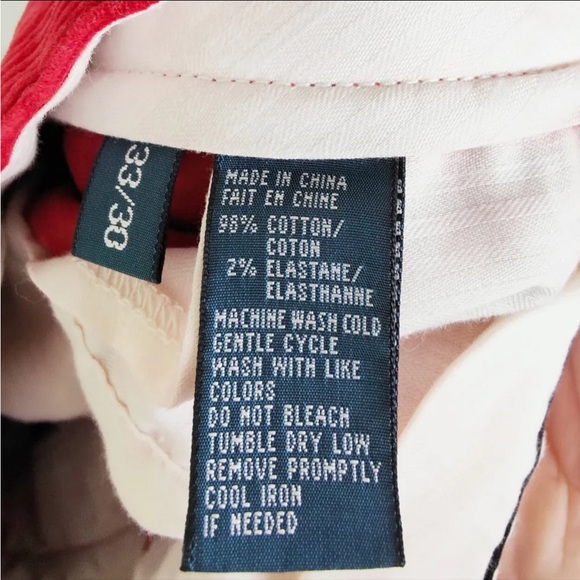 Polo Ralph Lauren Men’s Bright Red Straight Leg Cords Corduroy Trousers W33 L30 - Picture 5 of 5